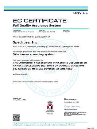 EC Certificate (Spectra-Scope)