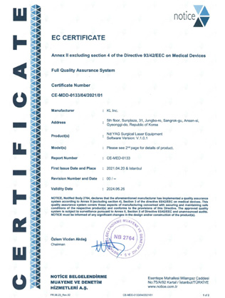 EC Certificate